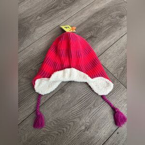 All in motion purple  and Pink Knit Winter Hat with Ear Flaps